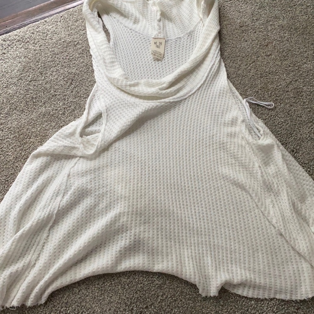 cream tank top with neckline
